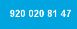 920 020 81 47 920 020 81 47
